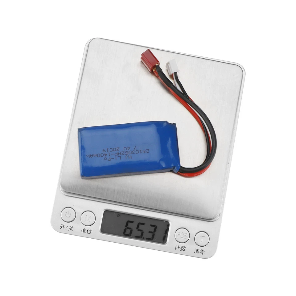 7,4V 1400mAh LiPo Batterie Akku für WLtoys A959-B A979-B RC Buggy Auto Truck Car - Bild 4 von 4