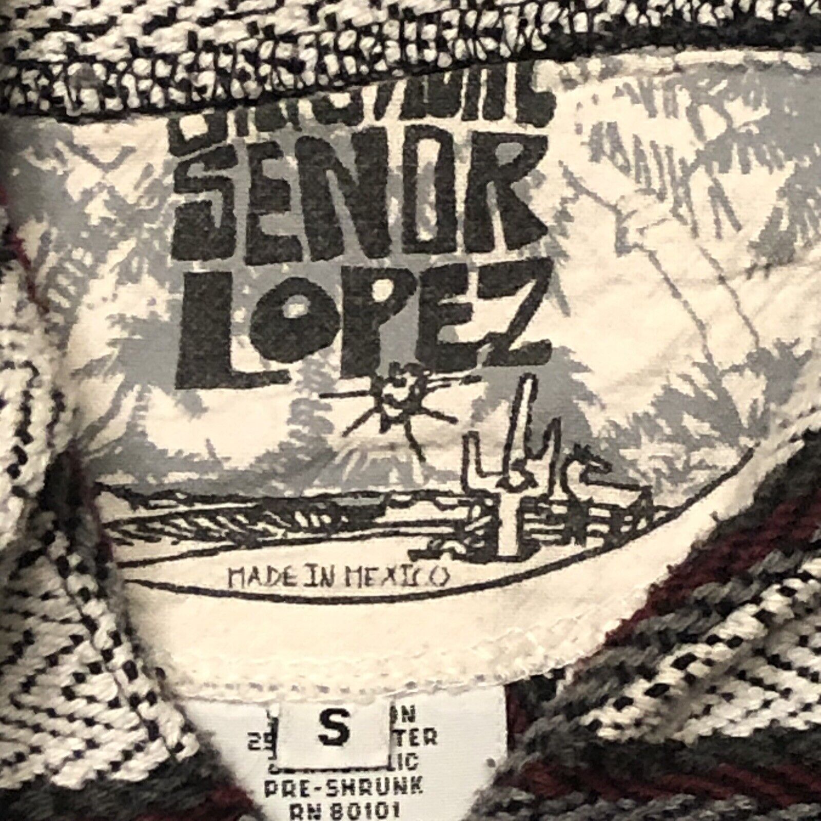 Original Senior Lopez Sz Small Hoodie  Pull Over … - image 2