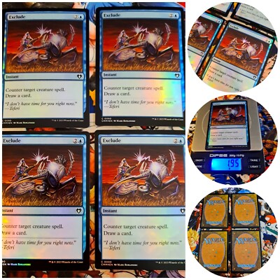 4× Exclude   Foil Nm MTG Magic the Gathering Commander Masters Playset 2023