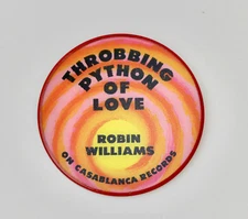 Robin Williams 1983 vintage lenticular flicker VARI-VUE promo pinback badge pin 