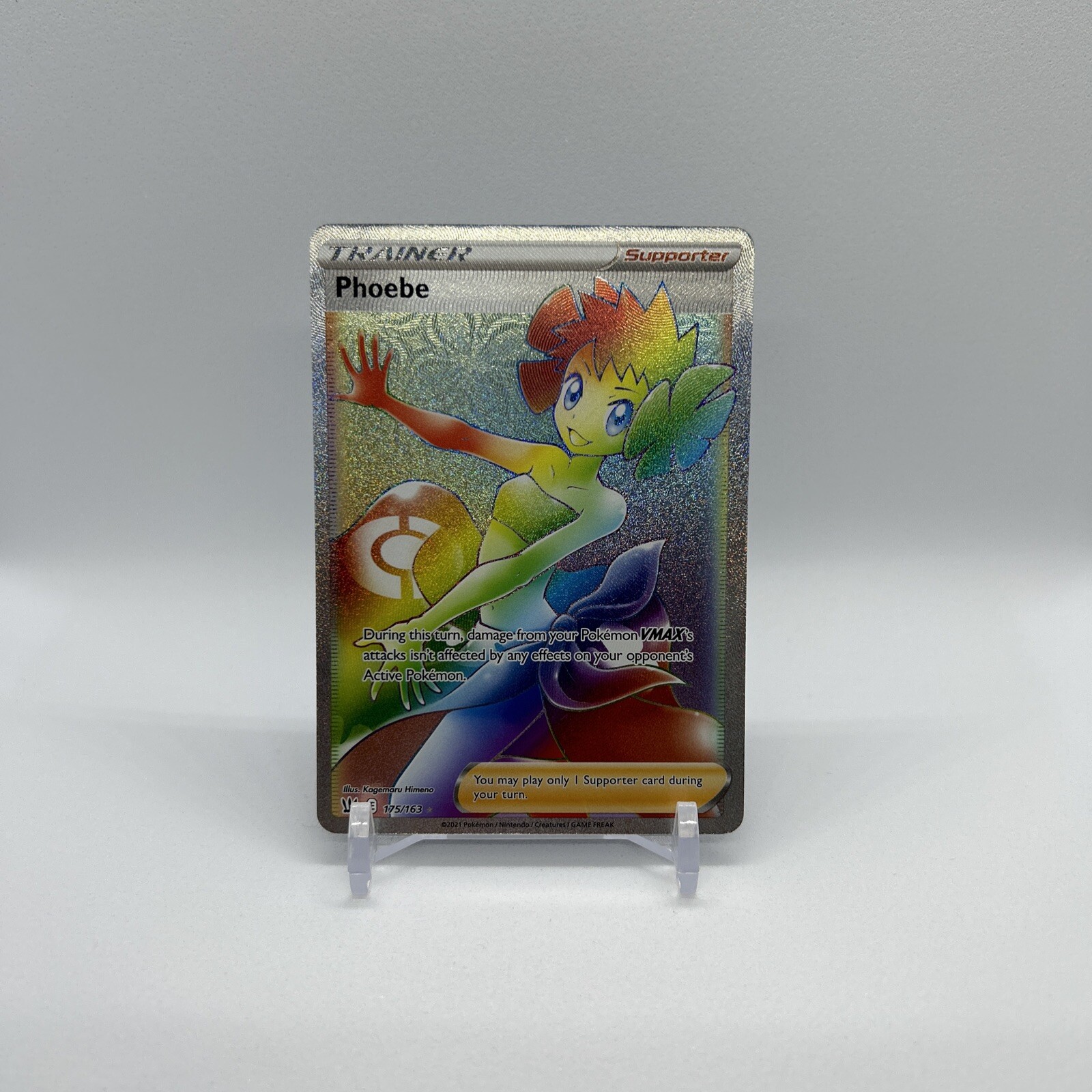 Pokemon: Battle Styles - Phoebe Trainer Full Art Rainbow Hyper Rare 175/163
