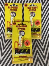 Northland Fishing Tackle Glo Shot Spoon 1/4oz UV-Glo Electric Perch (Lot of 3)