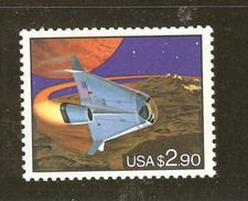 Timbre US Scott #2543 1993 Space Navette Spatiale 2,90$ MNH Neuf