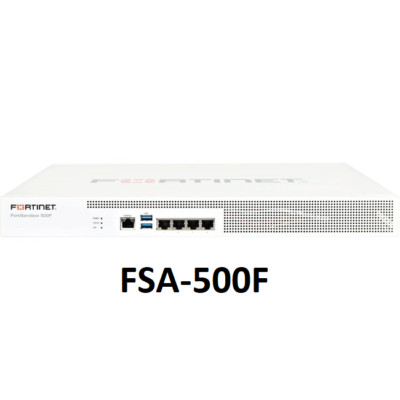 Fortinet FortiSandbox FSA-500F Sandboxing Appliance 4 x GE RJ45 up to max 6 VMs