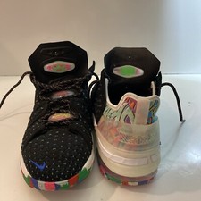 Nike LeBron XVIII James Gang Black Pink Blast Size 7Y