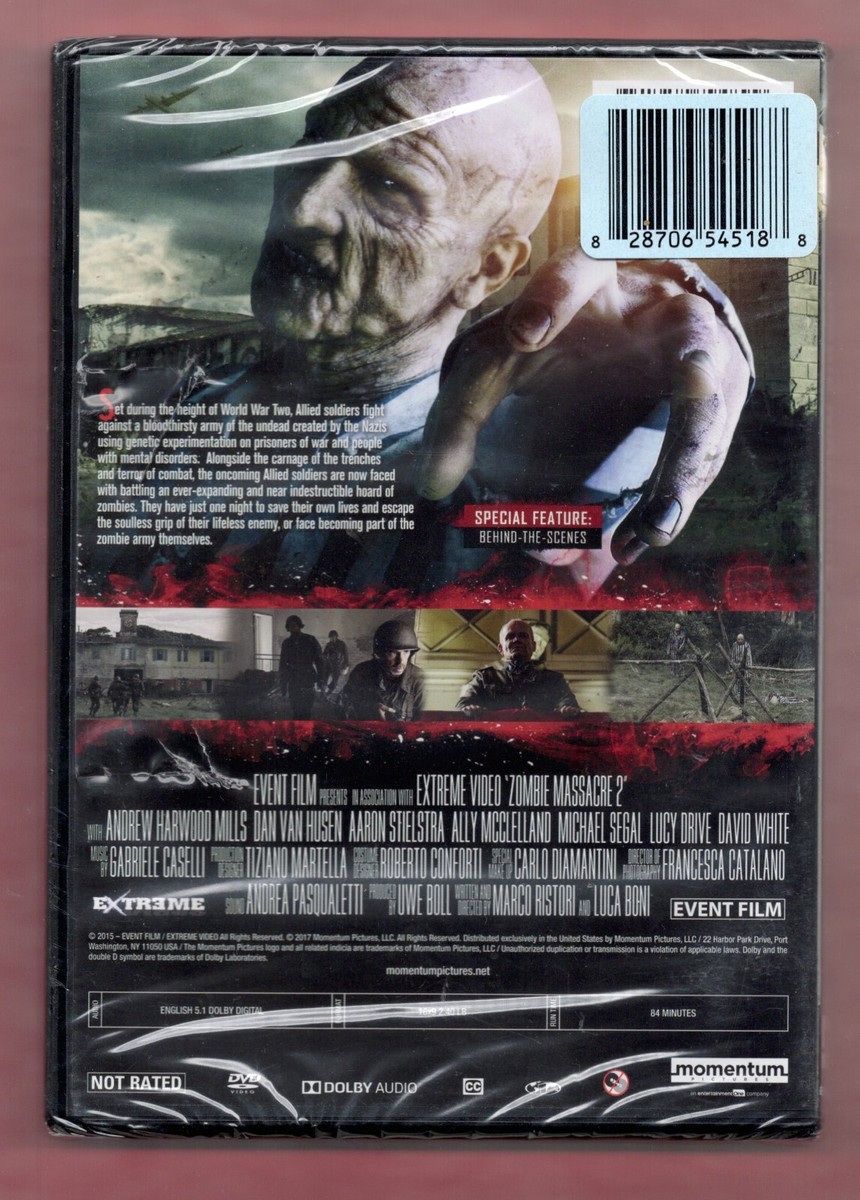 Zombie Massacre 2 Reich Of The Dead Zombies Horror WW2 DVD New