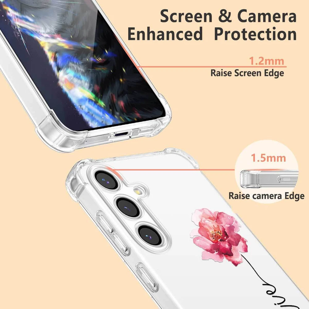 Phone Case For Samsung Galaxy S25 Ultra S24 A15 A16 A35 Personalised Clear Cover