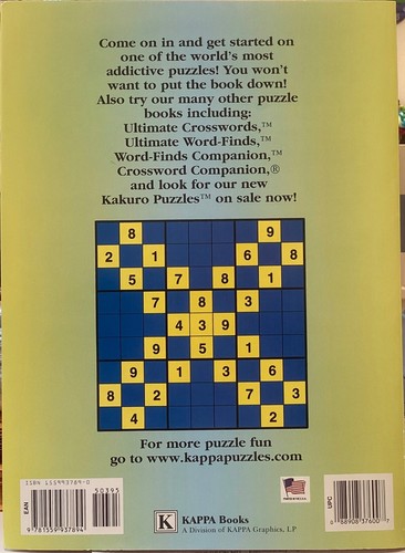 Kappa Sudoku Collection Vol 12- 176 Sudoku Puzzles & 8 Karuko Puzzles - NEW - Picture 2 of 2
