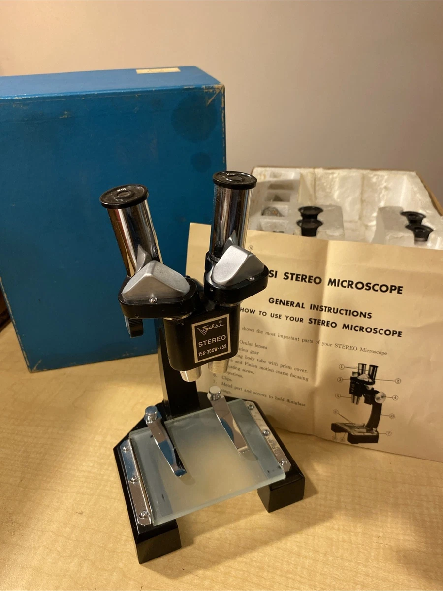 Vintage Stereo Microscope Indiana Collectible Microscopes & Lab
