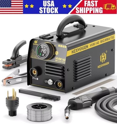 HZXVOGEN 3in1 MIG Welder 110/220V Gasless MIG/Lift TIG/Stick Welding Machine DIY