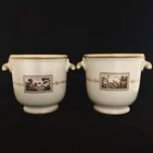 Richard Ginori Fiesole SET of 2 Cache Pots Ice Buckets - 17 cm (Q1004)