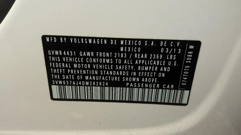 Used Roof Panel Glass fits: 2013 Volkswagen Jetta Sdn Grade A - Image 2 of 4