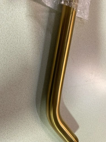 Signature Hardware SHSK86BG 12" Shower Arm with Flared Flange - Brushed Gold - Picture 2 of 2