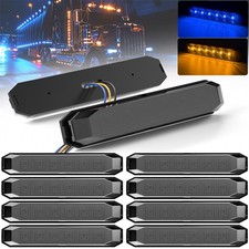 10x Smoked Dual Color Led Side Marker Lights 4.7 Inch For Truck Trailer Semi Rv