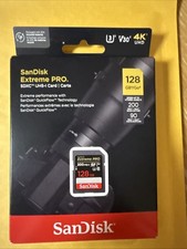 SanDisk Extreme PRO 128GB UHS-I U3 SDXC 200MB/s 4K Memory Card SDSDXXD-128G