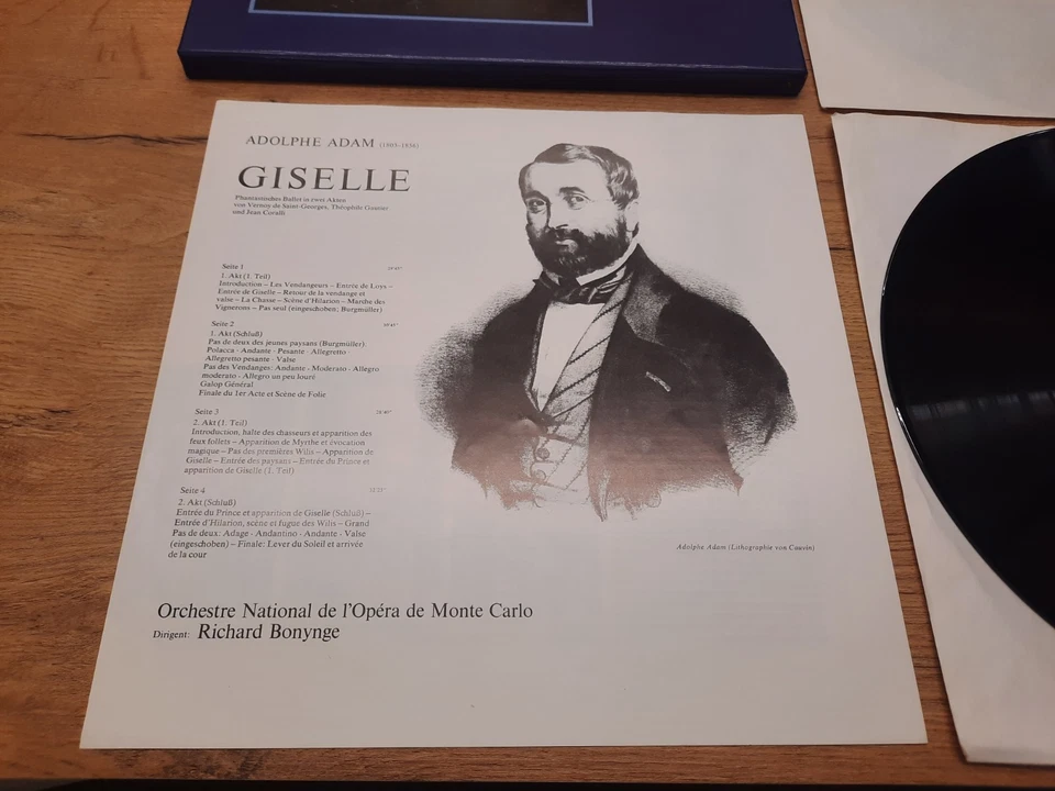 NM/NM Adolphe Adam Monte Carlo Richard Bonynge Giselle (Vollständiges Ballett) - Bild 3 von 4