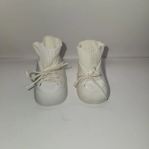 Vintage 80’s Cabbage Patch Kid Baby Doll Replacement White Lace Up Dress Shoes
