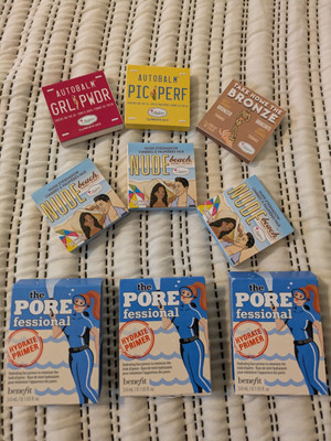 Balm Nude Eyeshadow ,Girl Pwdr, Pic Perf,Take Home The Bronze, &Poreprofessional