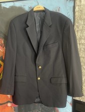 Lauren Ralph Lauren Wool Blazer Mens 42R Navy Gold Button Sportcoat