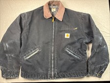 Vintage Carhartt Rare J01 BLK Blanket Lined Black Detroit Jacket Medium