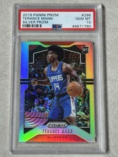 Terance Mann 2019-20 Panini Prizm Silver #296 Los Angeles Clippers Rookie PSA 10