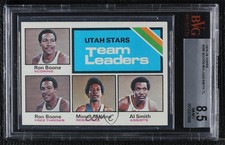 1975-76 Topps Team Leaders Ron Boone Moses Malone Al Smith #286 BVG 8.5 HOF 0q3