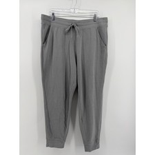 Marc New York Andrew Marc Gray Ribbed Joggers XXL Drawstring Pockets Athleisure