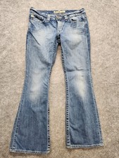 Big Star Sweet Womens 29S Blue Medium Wash Denim Ultra-Low Rise Bootcut Jeans