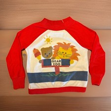Vintage Color 1990s 1980s Kids 80s - 90s Crewneck Sweatshirt Size 4 - 5 Zoo Top