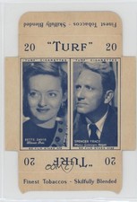 1947 Turf Cigarettes Film Stars Uncut Pairs Bette Davis Spencer Tracy #9/23 11bd