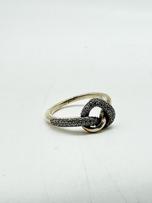 Pandora SS 925 Ale Knotted Heart Love Ring - 198086CZ - Size 8 US NWOT