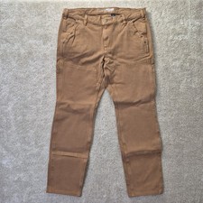 Carhartt Double Knee Pants Womens 14 Rugged Flex Relaxed Brown Canvas Workwear