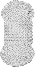 Braided Nylon Silk Ropes - Extra Strength Durable and Soft Pack of 1, White