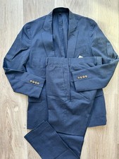 J.CREW Ludlow Navy Cotton Unstructured Slim Fit 2-Piece Suit