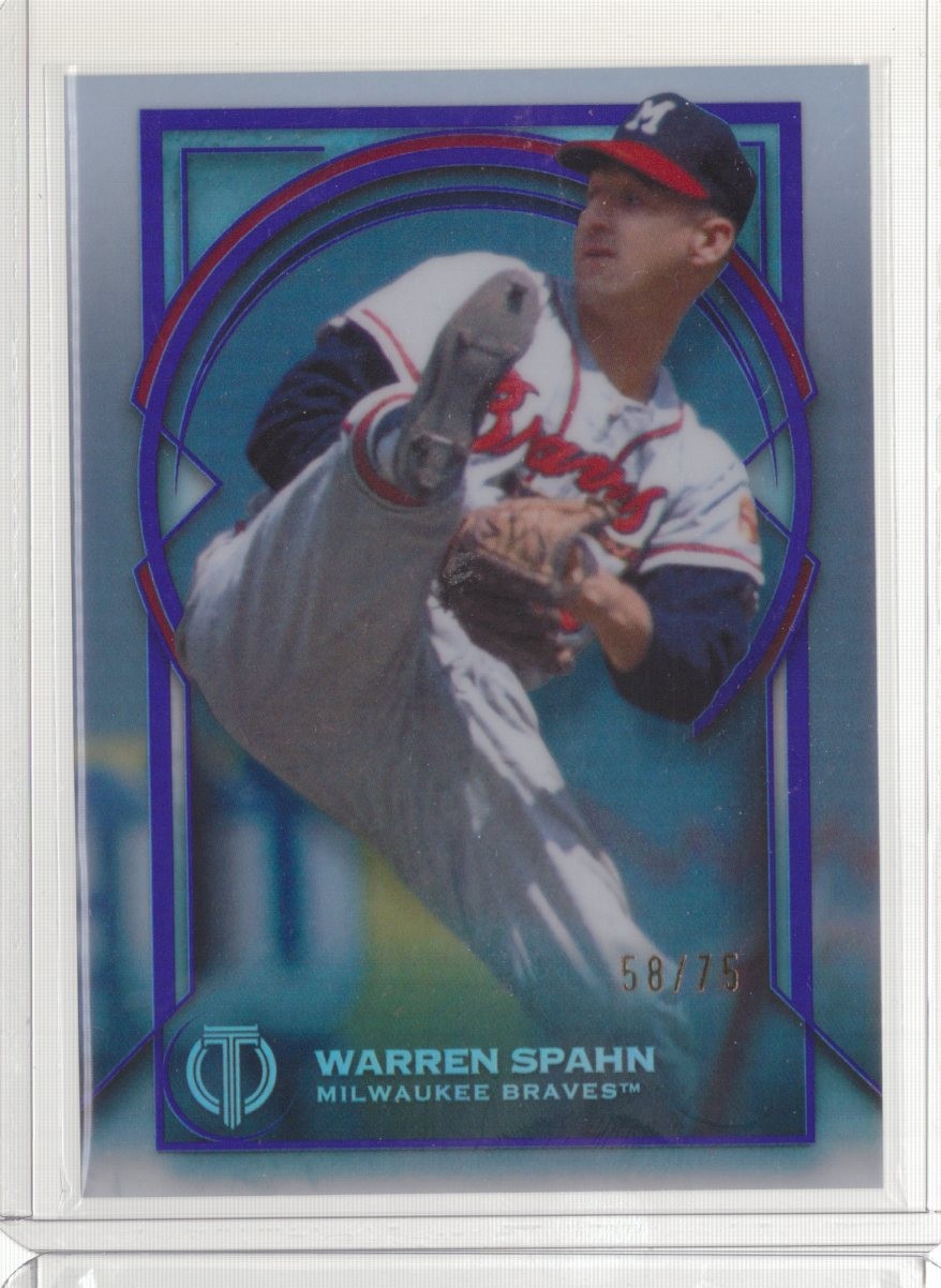2026 Topps Tribute #22 Warren Spahn Purple #/75 A69