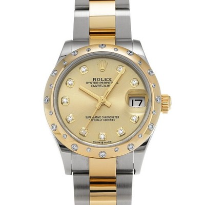 ROLEX Datejust 31 278343RBR Champagne/diamond WATCH 704189