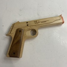 Elastic Precision Model 1911 Rubber Band Gun - Solid Wood Five Shooter