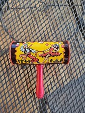 Vintage Kirchhof Tin Litho Halloween Ratchet Barrel Noise Maker, Good Condition