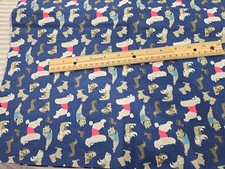 dog fabric one Yard By45 Wide