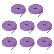 4 Pairs Flat Shoe Laces 5/16" x 180" Polyester Sneaker Shoestring, Light Purple