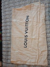 Louis Vuitton Dust Bag for Storage Travel Tan Burlap Cotton Blend 15" x 11.5"