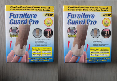 (2) pack Furniture Guard Pro - 8 Piece Value Set 4 Small and 4 Large Chair Stool