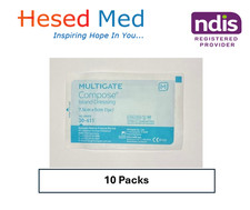 Compose Island Wound Dressing 7.5cm X 5cm X 10 Dressings Sterile