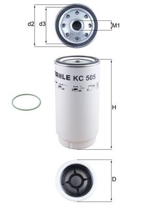 Mahle KC 505D Kraftstofffilter FüR MERCEDES-BENZ-image
