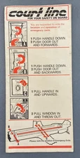 Court Line BAC1-11 Airline Safety Card One-Eleven Clarksons Courtline BAC 1-11