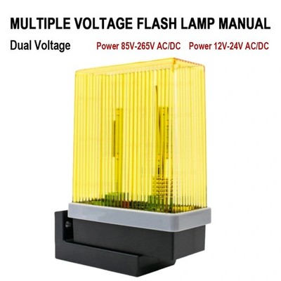 Flashing Light for Gate Automation Warning Signal Light 12-265VAC/DC Yellow