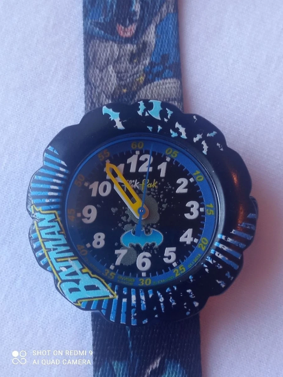 Bracelet De Montre Flik Flak Bleu Marine – Vintage – Neuf Avec étiquettes
