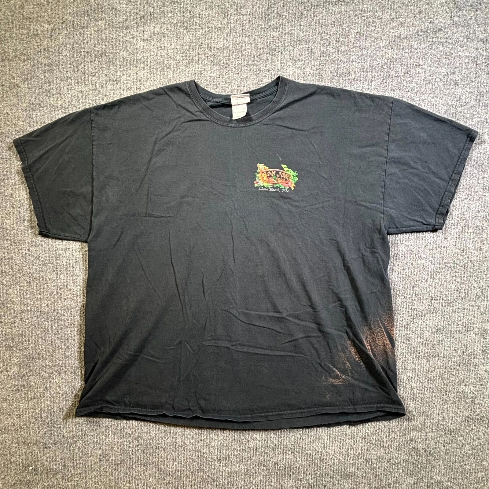 Ron Jon Surf Shop T-Shirt Men's 3XL Gray Cotton Cocoa Beach Graphic Outdoor