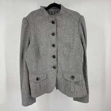 Banana Republic Wool Blend Military Blazer 8 Medium Smart Quiet Luxury Office
