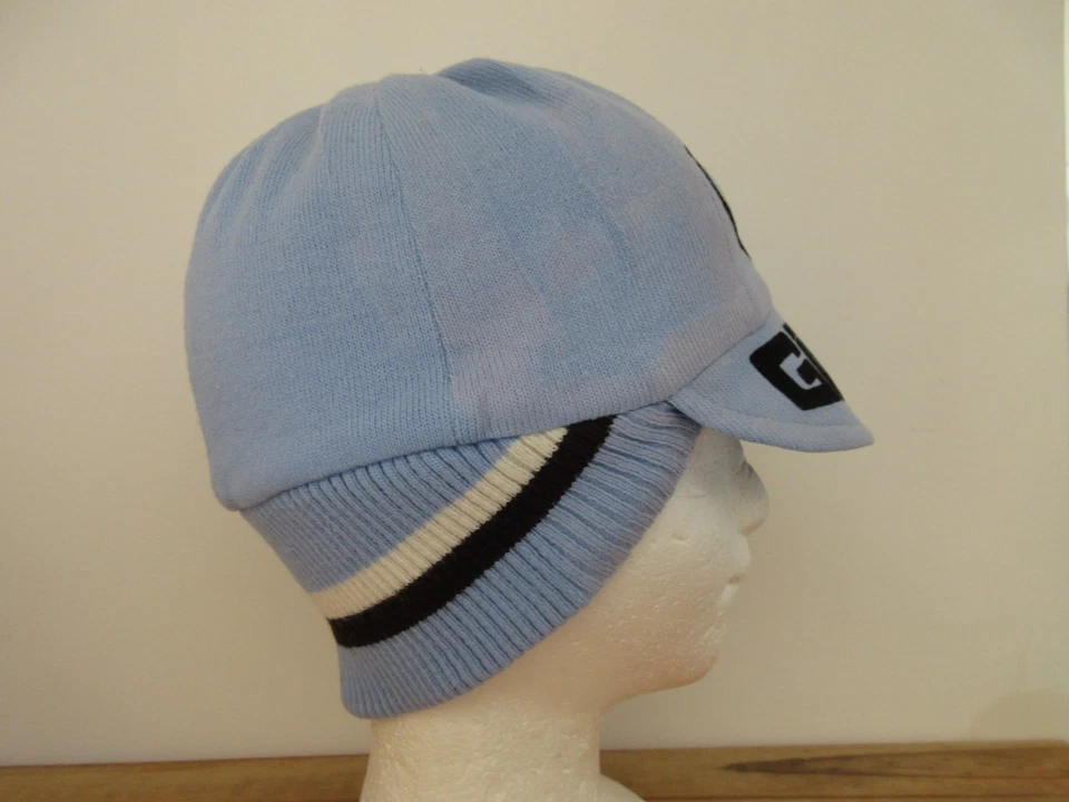 Casquette bonnet cycliste CYCLES GITANE vintage années 70 bleu clair ancien - Photo 2/4